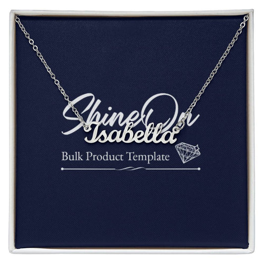 Custom Name Necklace with a Message Card